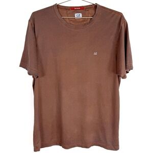 CP Company‎ Re Colour T Shirt Men's Brown Short Sleeve Crew Neck Casual Tee Top
